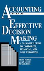 Accounting For Effective Decision Making