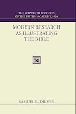 Modern Research as Illustrating the Bible