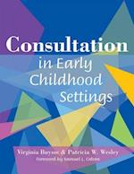 Buysse, V:  Consultation in Early Childhood Settings