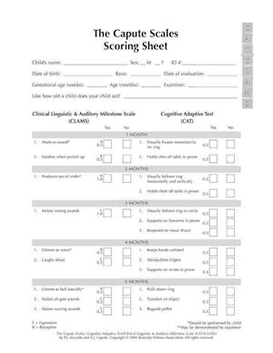 The Capute Scales Scoring Sheets