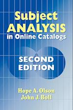 Subject Analysis in Online Catalogs, 2nd Edition