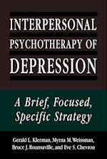 Interpersonal Psychotherapy of Depression