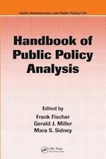 Handbook of Public Policy Analysis