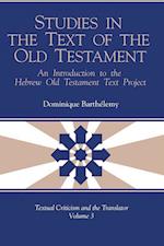 Barthelemy, D: Studies in the Text of the Old Testament