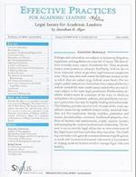 Legal Issues for Academic Leaders