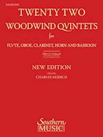 22 Woodwind Quintets - New Edition