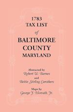 1783 Tax List of Baltimore County