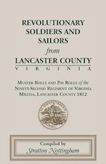 Revolutionary Soldiers and Sailors from Lancaster County, Virginia