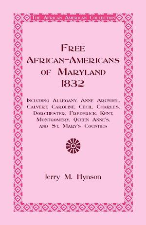 Free African-Americans Maryland, 1832