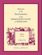 Abstracts of the Inventories of the Prerogative Court of Maryland, 1748-1751