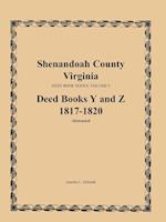 Shenandoah County, Virginia, Deed Book Series, Volume 9, Deed Books Y and Z  1817-1820