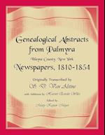 Genealogical Abstracts from Palmyra, Wayne County, New York, Newspapers 1810-1854