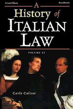 A History of Italian Law: Volume II 