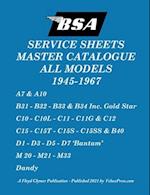 BSA 'SERVICE SHEETS' MASTER CATALOGUE FOR ALL MODELS 1945 TO 1967 