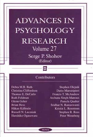 Advances in Psychology Research