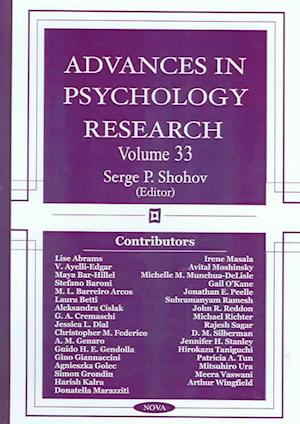 Advances in Psychology Research