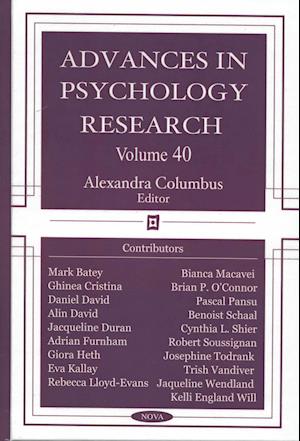 Advances in Psychology Research