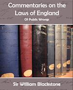 Commentaries on the Laws of England (of Public Wrongs)