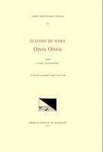 CMM 24 Giaches de Wert (1535-1596), Opera Omnia, Edited by Carol MacClintock (Secular Music) and Melvin Bernstein (Sacred Music). Vol. IX Madrigals (I