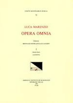 CMM 72 Luca Marenzio (1553-1599), Opera Omnia, Edited by Bernhard Meier and Roland Jackson. Vol. I Musica Sacra