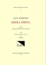 CMM 72 Luca Marenzio (1553-1599), Opera Omnia, Edited by Bernhard Meier and Roland Jackson. Vol. II Motectorum Pro Festis Totius Anni, 1585