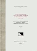 RMS 1 Census-Catalogue of Manuscript Sources of Polyphonic Music, 1400-1550, Edited by Herbert Kellman and Charles Hamm in 5 Volumes. Vol. I A-J