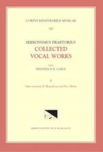 CMM 110-2 Hieronymus Praetorius, Collected Vocal Words, Edited by Frederick K. Gable. Vol. 2, Opus Musicum II