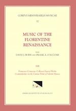 CMM 32 Music of the Florentine Renaissance, Edited by David Burn and Frank A. d'Accone. Vol. XIII Francesco Corteccia