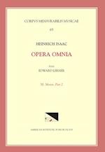 CMM 65 Heinrich Isaac (Ca. 1450-1517), Opera Omnia, Edited by Edward R. Lerner. Vol. 11. Motets, Part 2.