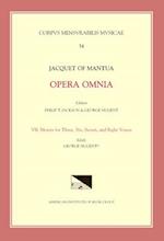 CMM 54 Jacquet de Mantua (1483-1559), Opera Omnia, Edited by Philip Jackson and George Nugent. Vol. VII Motets for Three, Six, Seven and Eight Voices