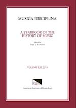 Musica Disciplina, Vol. 61, 2018