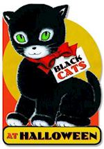Black Cats at Halloween Shape Book