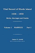 Vital Record of Rhode Island 1630-1850