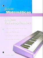 Saxon Matematicas Intermedias 4, Hojas Fotocopiables