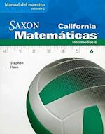 California Saxon Matematicas Intermedias 6, Volume 2