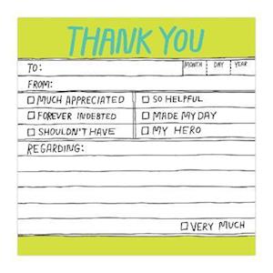 Knock Knock Hand Lettered Sticky Note Thank You