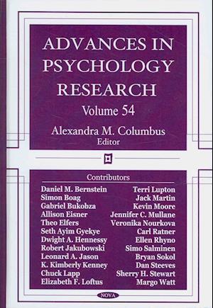 Advances in Psychology Research