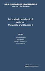 Microelectromechanical Systems: Volume 1139