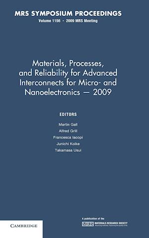 Materials, Processes and Reliability for Advanced Interconnects for Micro- and Nanoelectronics — 2009: Volume 1156