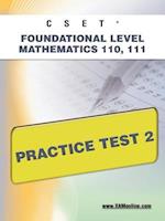 Cset Foundational Level Mathematics 110, 111 Practice Test 2