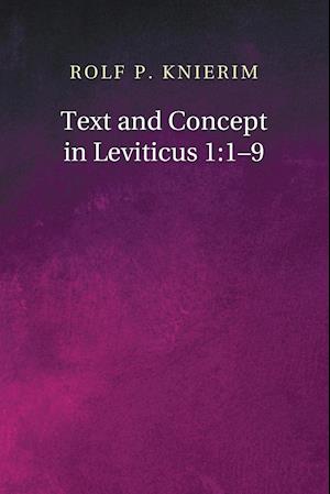 Text and Concept in Leviticus 1