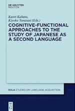 Cognitive-Functional Approaches to the Study of Japanese as a Second Language