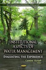 Institutional Aspects of Water Management