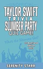 Unofficial Taylor Swift Trivia Slumber Party Quiz Game #3