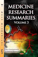 Medicine Research Summaries Volume 3