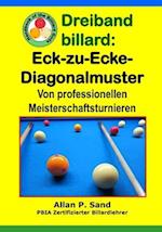 Dreiband Billard - Eck-Zu-Ecke-Diagonalmuster