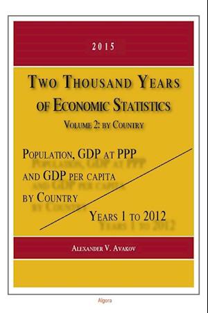 Two Thousand Years of Economic Statistics, Years 1 - 2012