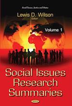 Social Issues Research Summaries. Volume 1