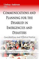 Communications and Planning for the Disabled in Emergencies and Disasters