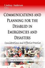 Communications and Planning for the Disabled in Emergencies and Disasters